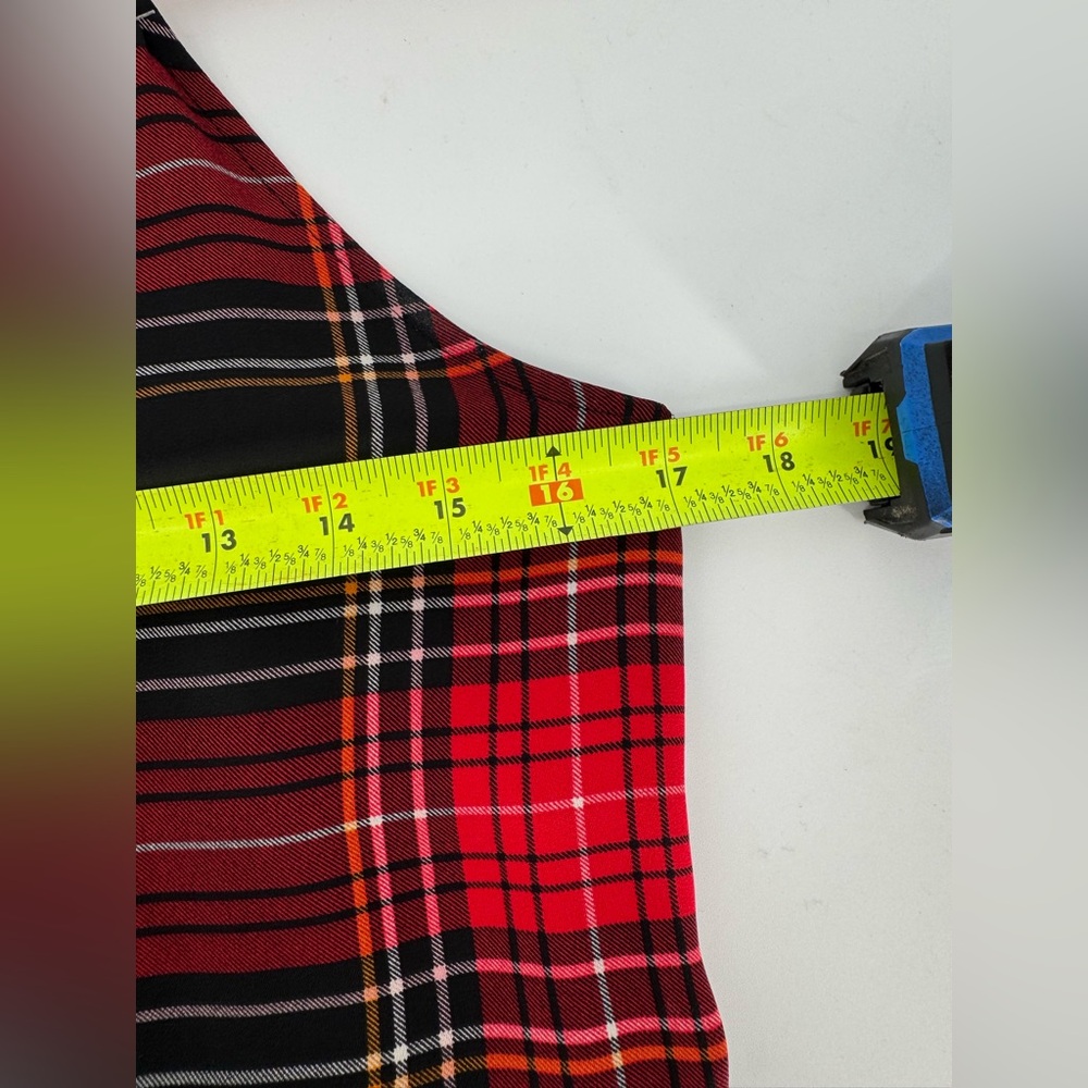 LOFT Red and Black Plaid Tank Top - Picture 5 of 11